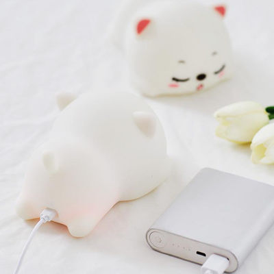 Hoge kwaliteit schattig Silicone tafellamp Custom Tap Control Silicone nachtlicht voor kinderen