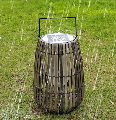 Draagbare rotan tuin zonnelampen IP65 waterbestendig voor buiten