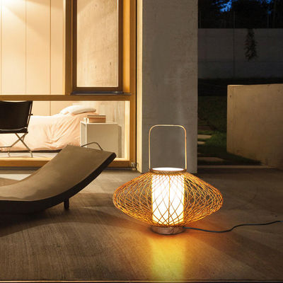 3500K Warm White Rattan Bamboe Tafellamp Voor Slaapkamer Switch Control