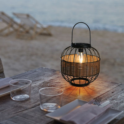 Waterdichte buitenlampen van rotan voor balkon en tuin