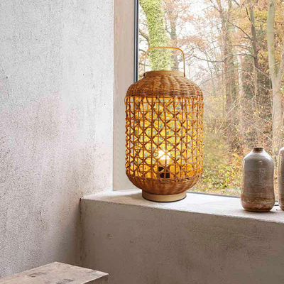 Retro hennep touw rotan geweven lamp schaduw voor woonkamer slaapkamer
