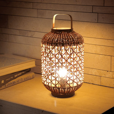 Retro hennep touw rotan geweven lamp schaduw voor woonkamer slaapkamer