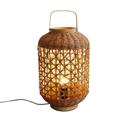 Retro hennep touw rotan geweven lamp schaduw voor woonkamer slaapkamer