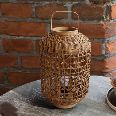 Retro hennep touw rotan geweven lamp schaduw voor woonkamer slaapkamer