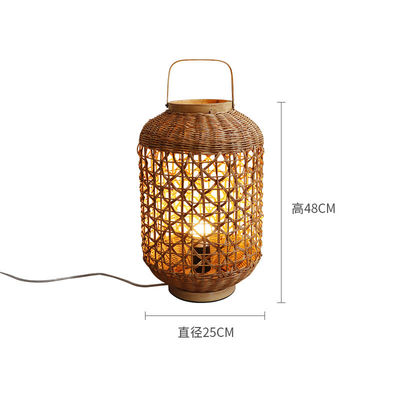 Retro hennep touw rotan geweven lamp schaduw voor woonkamer slaapkamer