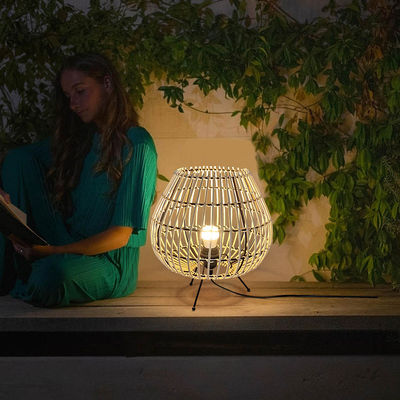 Slaapkamer nachtkastlamp Chinees stijl thee kamer sfeer lamp bamboe rotan tafellamp