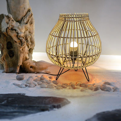 Slaapkamer nachtkastlamp Chinees stijl thee kamer sfeer lamp bamboe rotan tafellamp