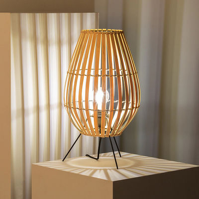 Slaapkamer nachtkastlamp Chinees stijl thee kamer sfeer lamp bamboe rotan tafellamp
