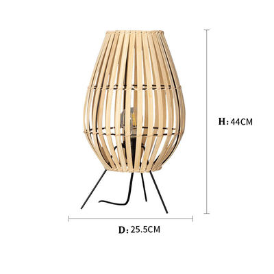 Slaapkamer nachtkastlamp Chinees stijl thee kamer sfeer lamp bamboe rotan tafellamp