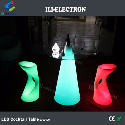 Kleurrijke LED-verlichting Cocktail tafels oplaadbaar voor feest
