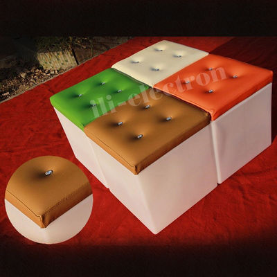 Multifunktioneel LED-ijs emmer Vierkante vorm PE plastic materiaal met leer deksel