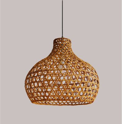 Wabi-Sabi Rattan kandelaar Art Lampen Handgeweven Rattan Laterne Voor Tuin