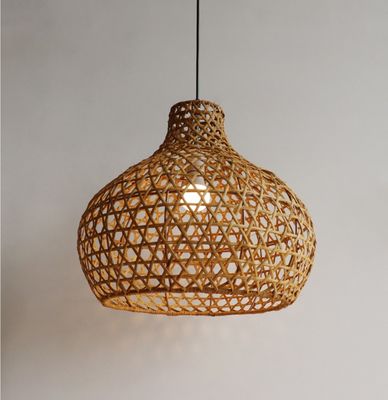 Wabi-Sabi Rattan kandelaar Art Lampen Handgeweven Rattan Laterne Voor Tuin