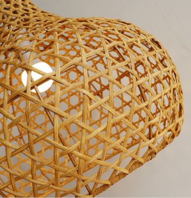 Wabi-Sabi Rattan kandelaar Art Lampen Handgeweven Rattan Laterne Voor Tuin