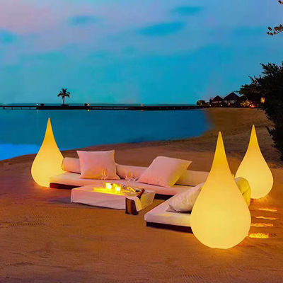 Draadloze buiten waterdichte kunststof staande waterdruppel vloerlamp Voor evenementen decoratie