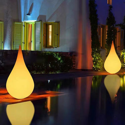 Draadloze buiten waterdichte kunststof staande waterdruppel vloerlamp Voor evenementen decoratie