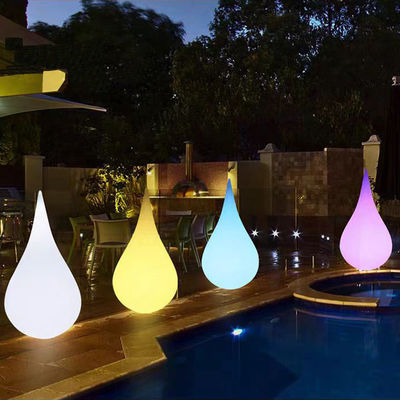 Draadloze buiten waterdichte kunststof staande waterdruppel vloerlamp Voor evenementen decoratie