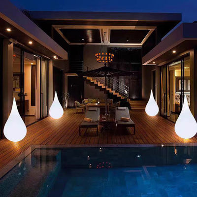 Draadloze buiten waterdichte kunststof staande waterdruppel vloerlamp Voor evenementen decoratie