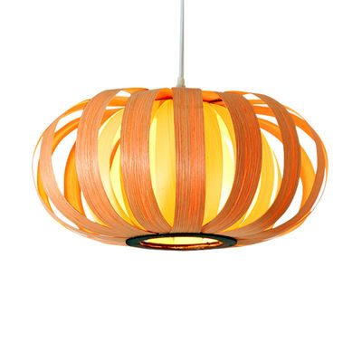 Zuidoost-Azië Eenvoudige houten kandelaar hanglamp Creatief houten fineer verlichting lantaar