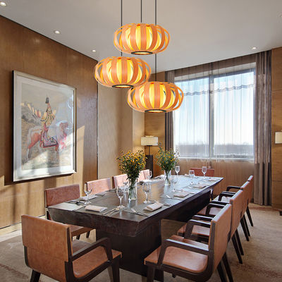 Zuidoost-Azië Eenvoudige houten kandelaar hanglamp Creatief houten fineer verlichting lantaar