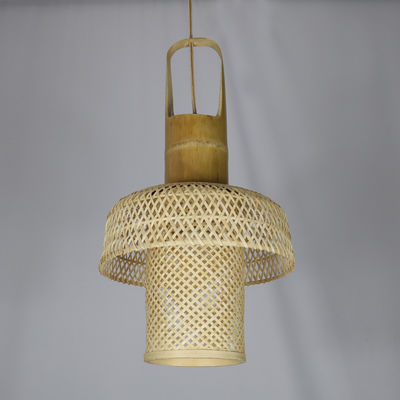 Hangende Chinese bamboe Lantaarns lampen Bamboe geweven kroonluchter