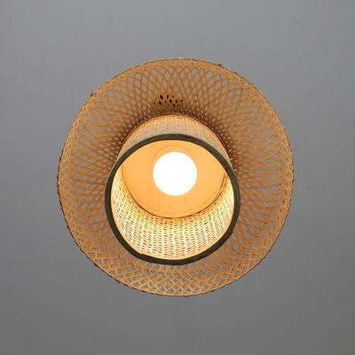 Hangende Chinese bamboe Lantaarns lampen Bamboe geweven kroonluchter