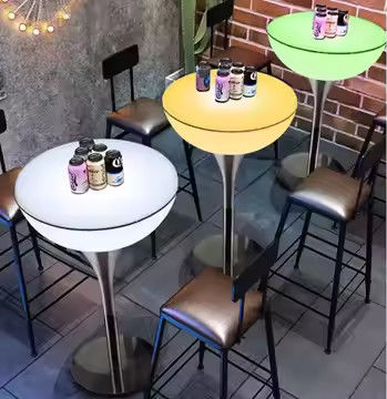 Led Cocktail tafellampen Led verlichte Cocktail tafel
