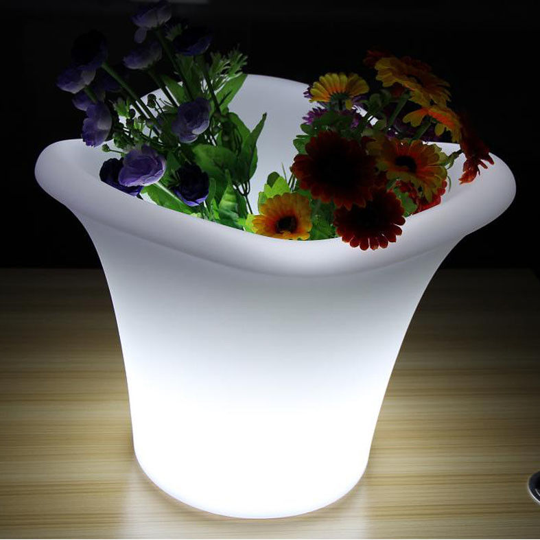 Oplaadbare plastic led ijs emmers waterdicht draadloos draagbare buiten voor partij