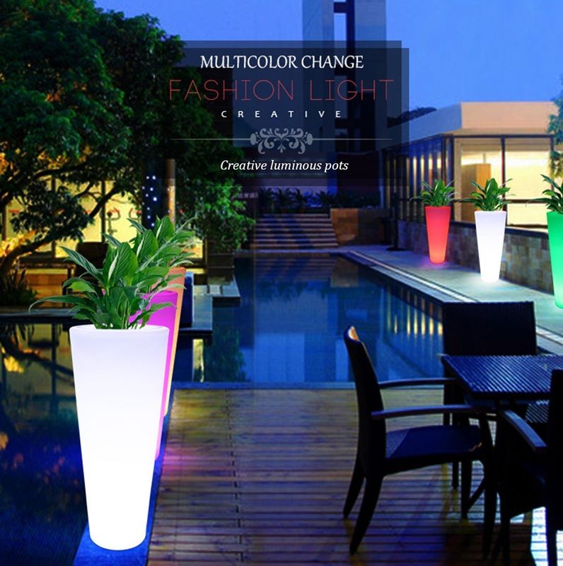 verlichting highboy led kunstmatige bloempot met 16 kleuren veranderen met afstandsbediening