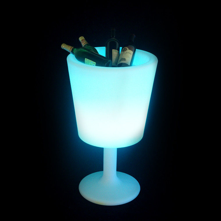 draadloze besturing gloeiende plastic led ijs emmer met stand voor binnen- en buiten