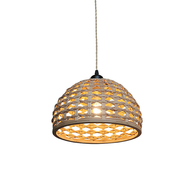 Vintage creatieve bamboe rotan lamp schaduw voor binnen eetkamer