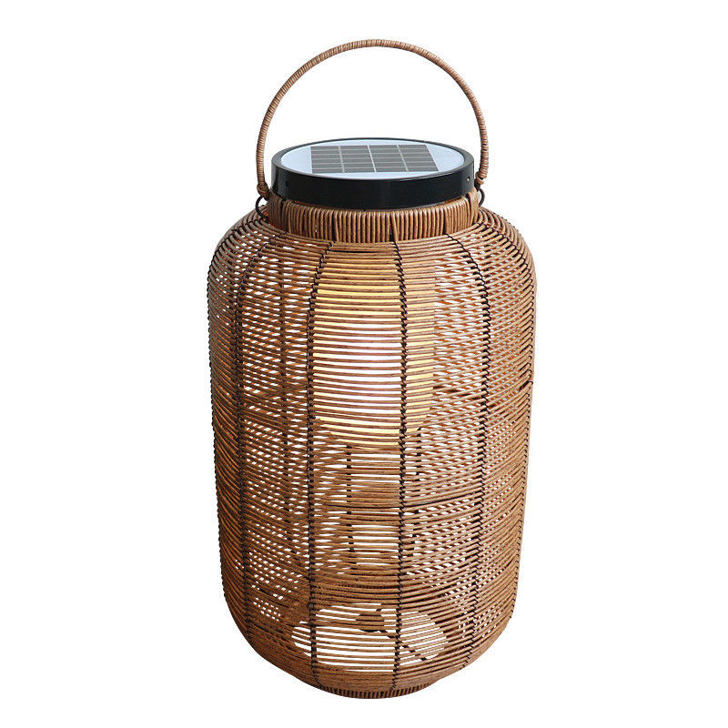 Decoratieve Rattan Geweven Zonnelampen, Buiten Rattan Lamp Voor Villa Atmosfeer
