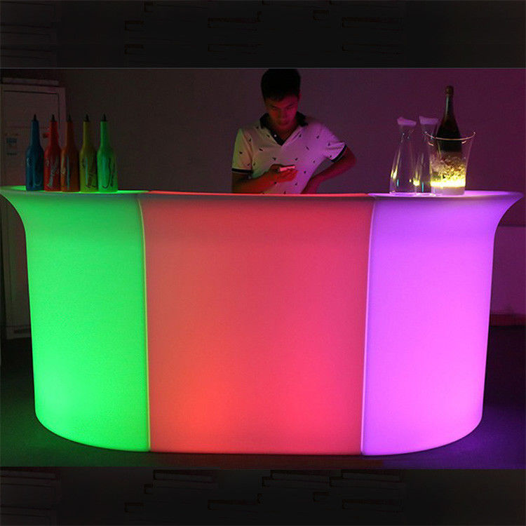 nieuwe PE-plastiek multi-color draagbare commerciële led verlichte bar set