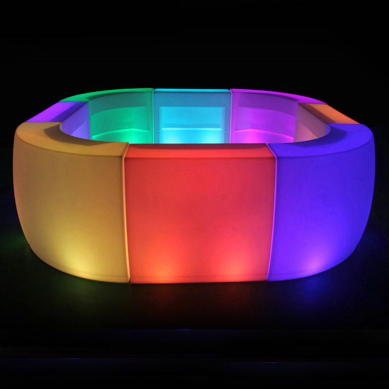 Commerciële lichtgevende LED-balk Teller PE Plastic materiaal 16 kleuren wisselend
