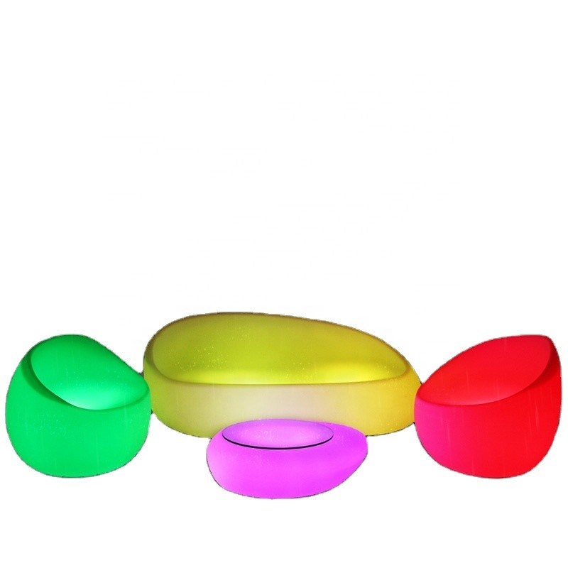 waterdicht kleurenveranderend plastic Led theetafel stoel set