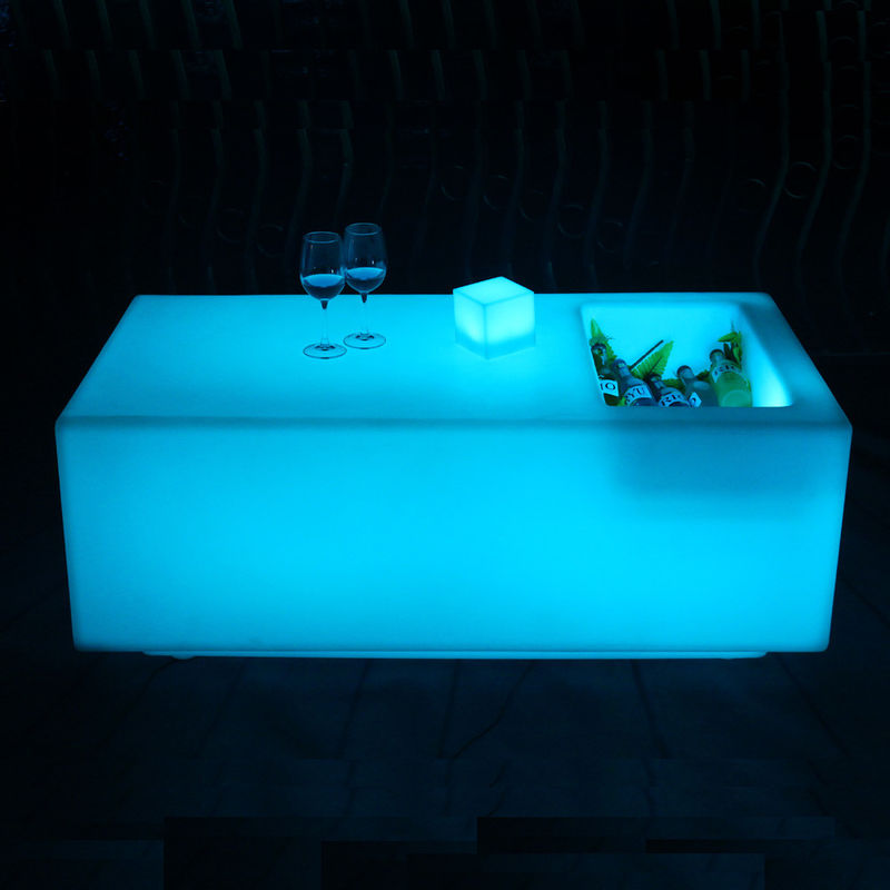 Buitenverlichtende ijskist tafel kleurveranderend waterbestendig