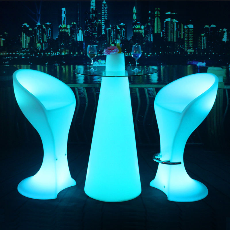 RGB kleurverandering LED bar tafel, moderne gloeiende cocktail tafel