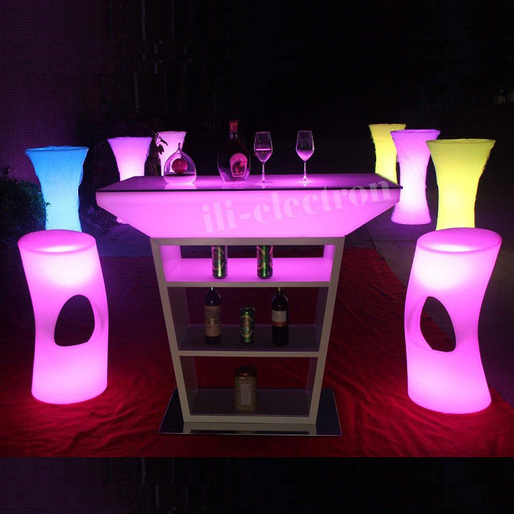 Kleurveranderende RGB verlichte gloeiende tafel 80000 uur batterijduur